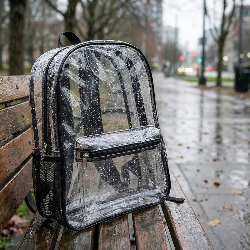 Transparent PVC Outdoor Sports - Canvas Backpack Casual incelemesi ve fiyatı