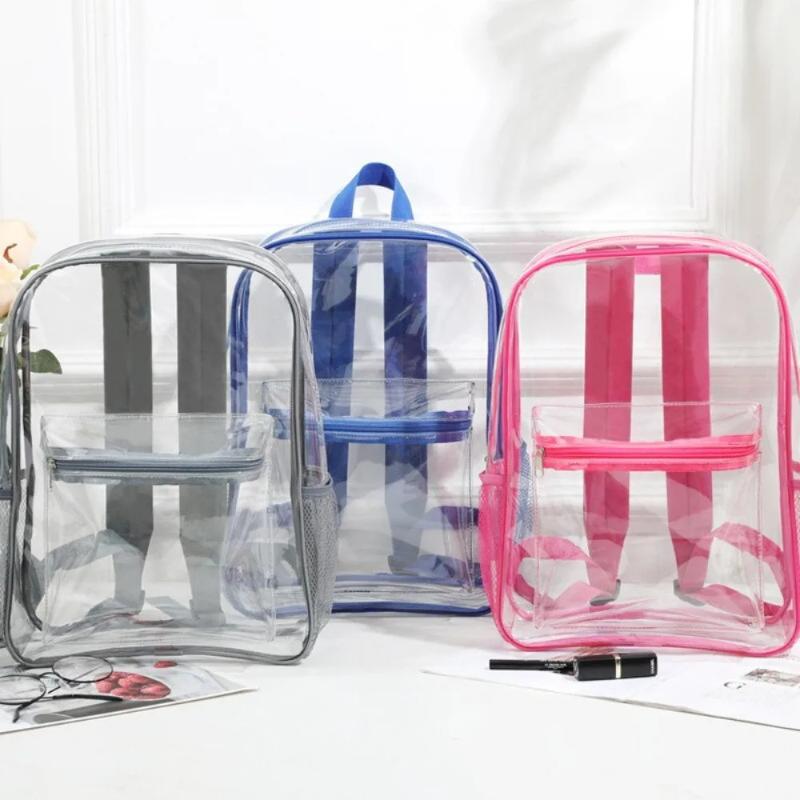 Transparent PVC Outdoor Sports - Canvas Backpack Casual incelemesi ve fiyatı
