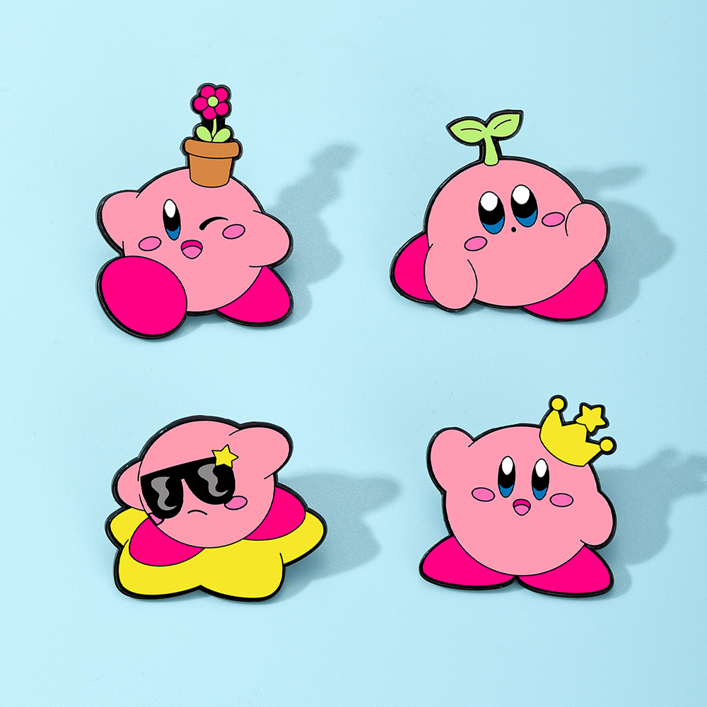 4pcs Kirby Enamel Lapel Pins S - Fashion Backpack Women incelemesi ve fiyatı