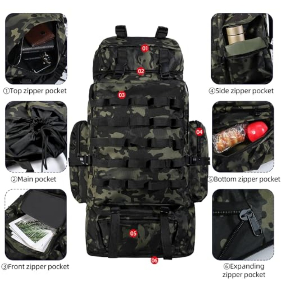 70L/100L Camping Hiking Backpa - Hiking Backpack Waterproof incelemesi ve fiyatı