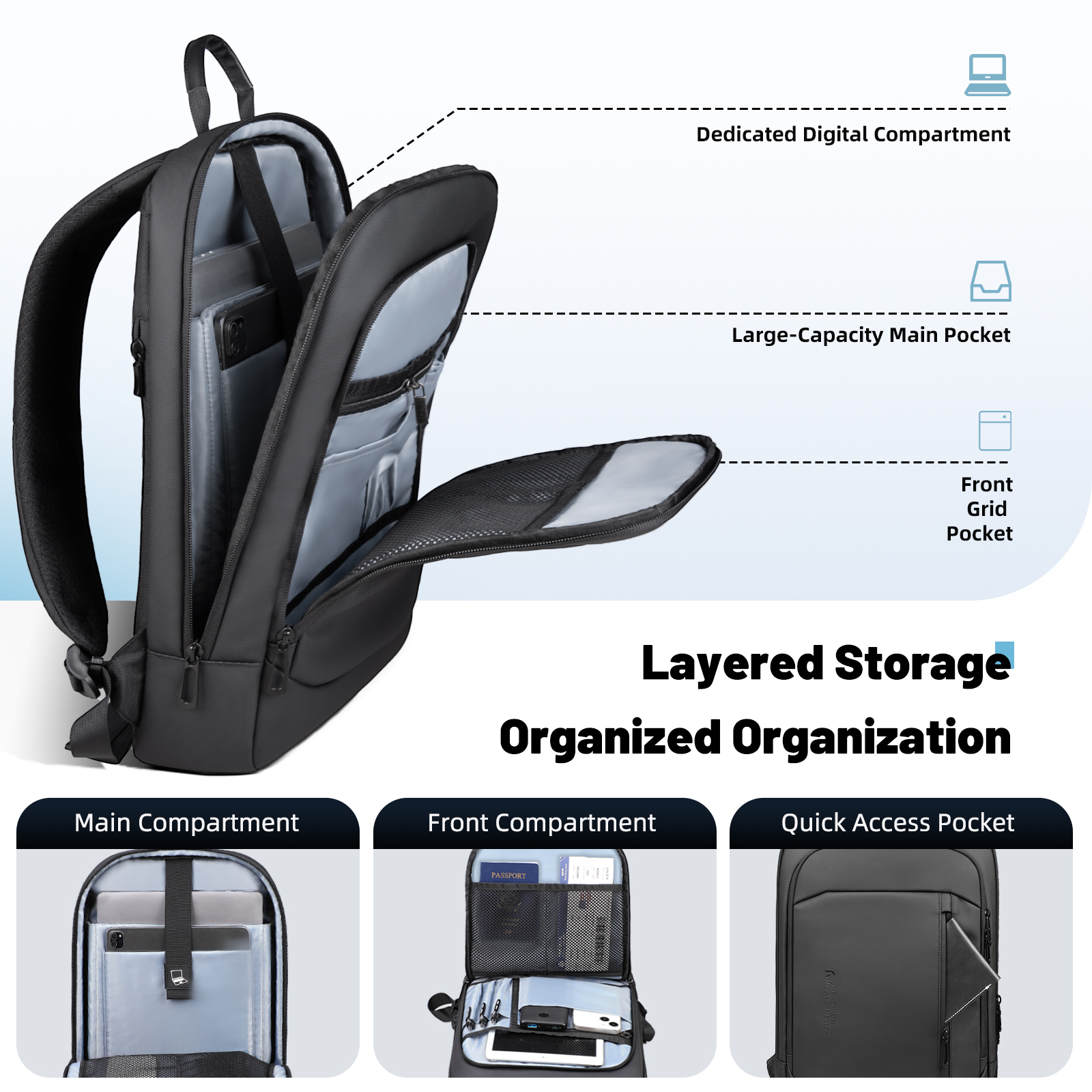 HK Lightweight Men's Business  - Laptop Backpack 15.6 incelemesi ve fiyatı