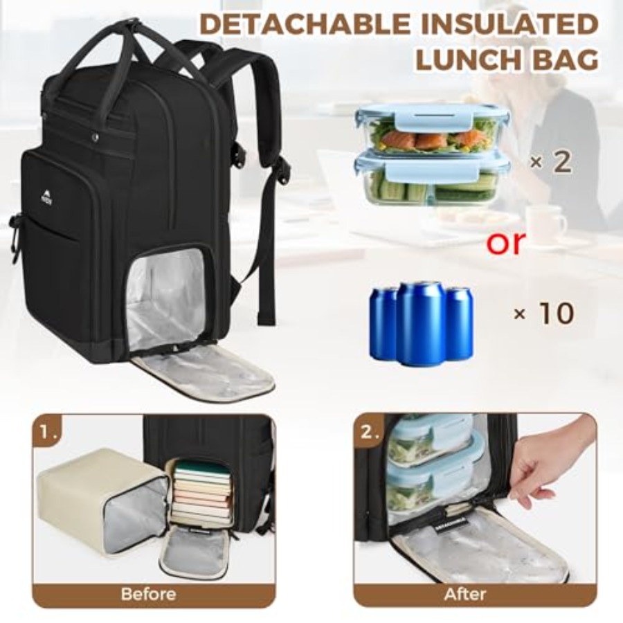 Teacher Backpack with Lunch Co - Laptop Backpack 15.6 incelemesi ve fiyatı