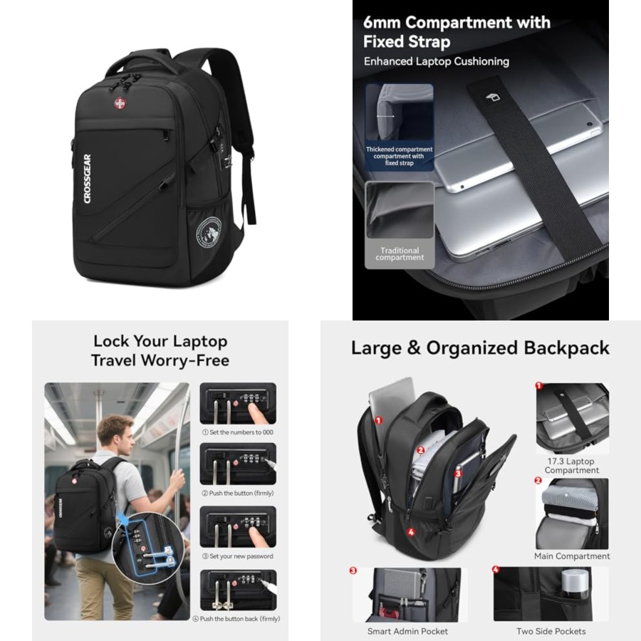 17.3'' Laptop Backpack for Men - Travel Backpack Anti Theft incelemesi ve fiyatı