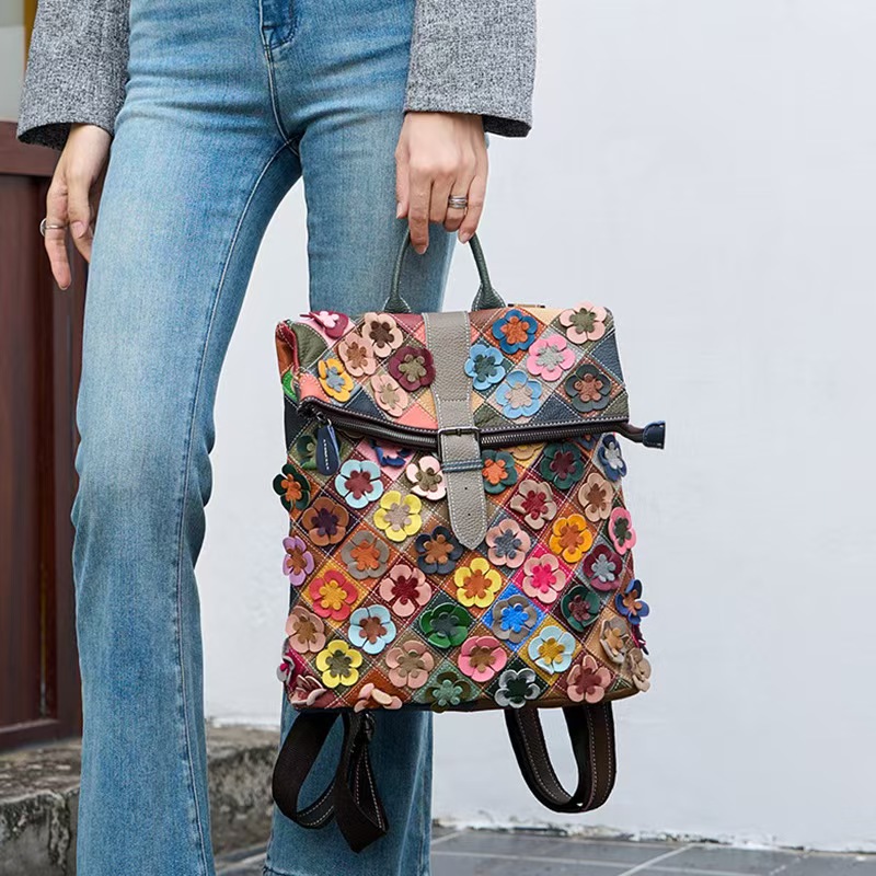 Vintage Women Genuine Leather  - Fashion Backpack Women incelemesi ve fiyatı