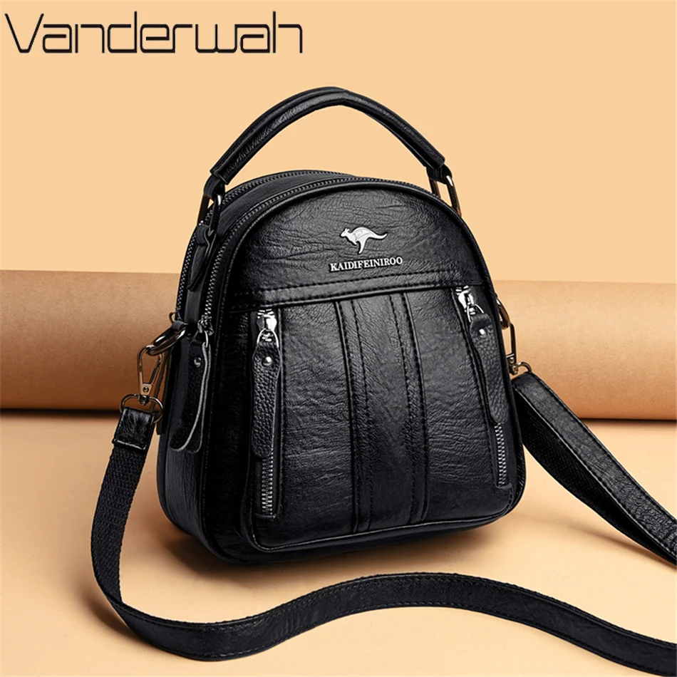 4 In 1 Leather Backpacks Multi - Leather Backpack Vintage incelemesi ve fiyatı