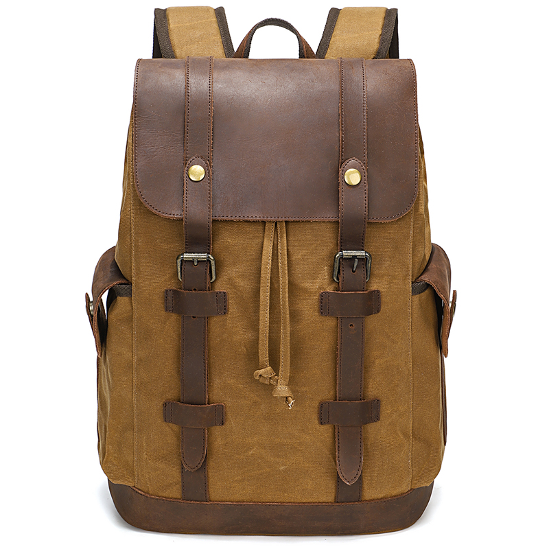 Men's Backpack Vintage Waxed C - Leather Backpack Vintage incelemesi ve fiyatı