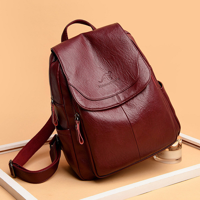 9 Color Women Soft Leather Bac - Leather Backpack Vintage incelemesi ve fiyatı