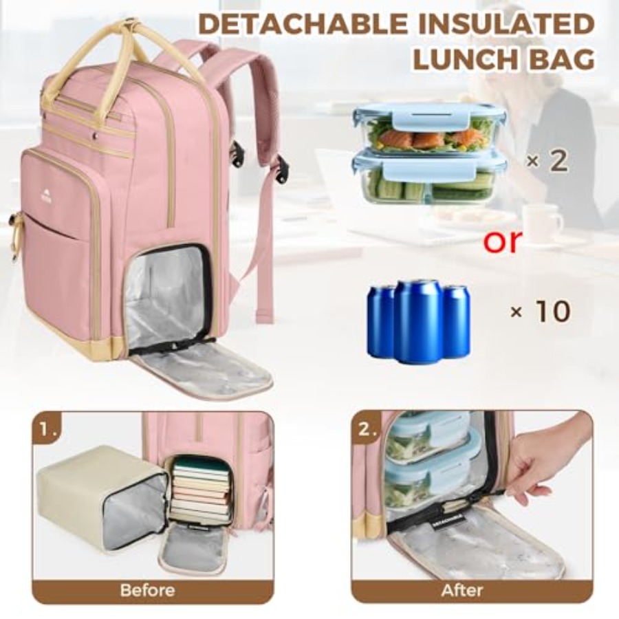 Lunch Backpack for Women, Teac - Laptop Backpack 15.6 incelemesi ve fiyatı