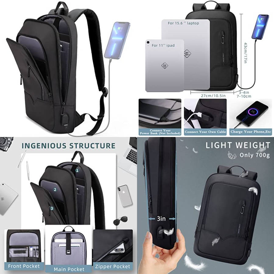 Backpack for Men Business Slim - Travel Backpack Anti Theft incelemesi ve fiyatı