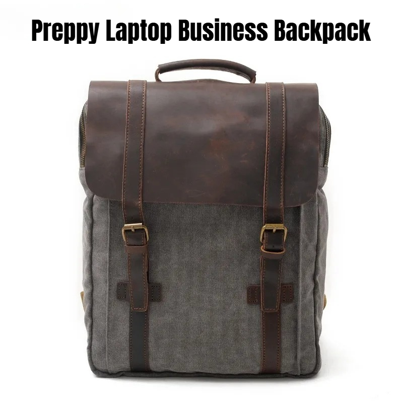 Military Canvas Leather Backpa - Rucksack Military Style incelemesi ve fiyatı