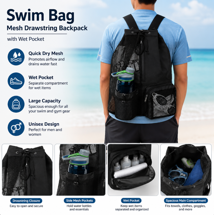 Drawstring Beach Storage Bag M - Drawstring Gym Bag incelemesi ve fiyatı