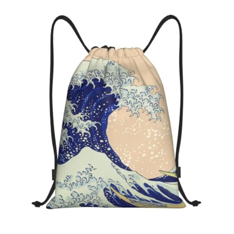 Japanese Kanagawa Ocean Great  - Drawstring Gym Bag incelemesi ve fiyatı