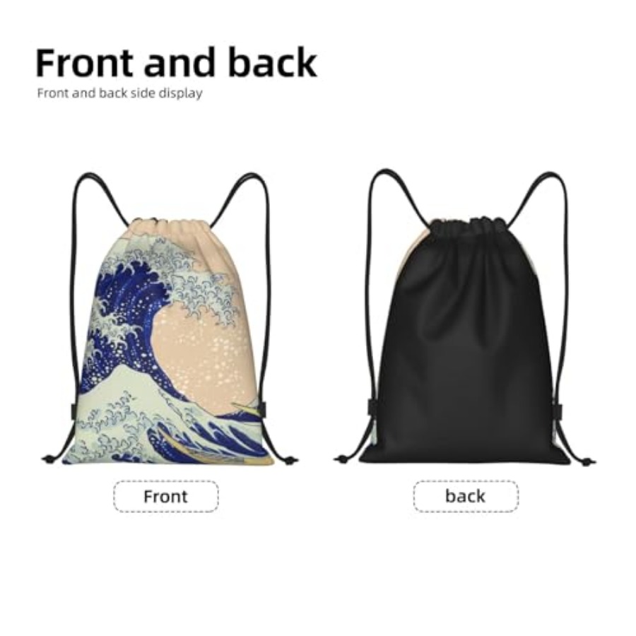 Japanese Kanagawa Ocean Great  - Drawstring Gym Bag incelemesi ve fiyatı