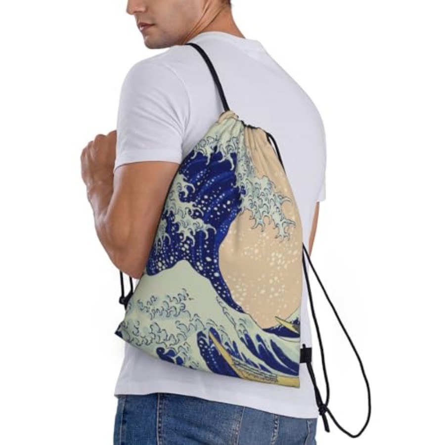 Japanese Kanagawa Ocean Great  - Drawstring Gym Bag incelemesi ve fiyatı