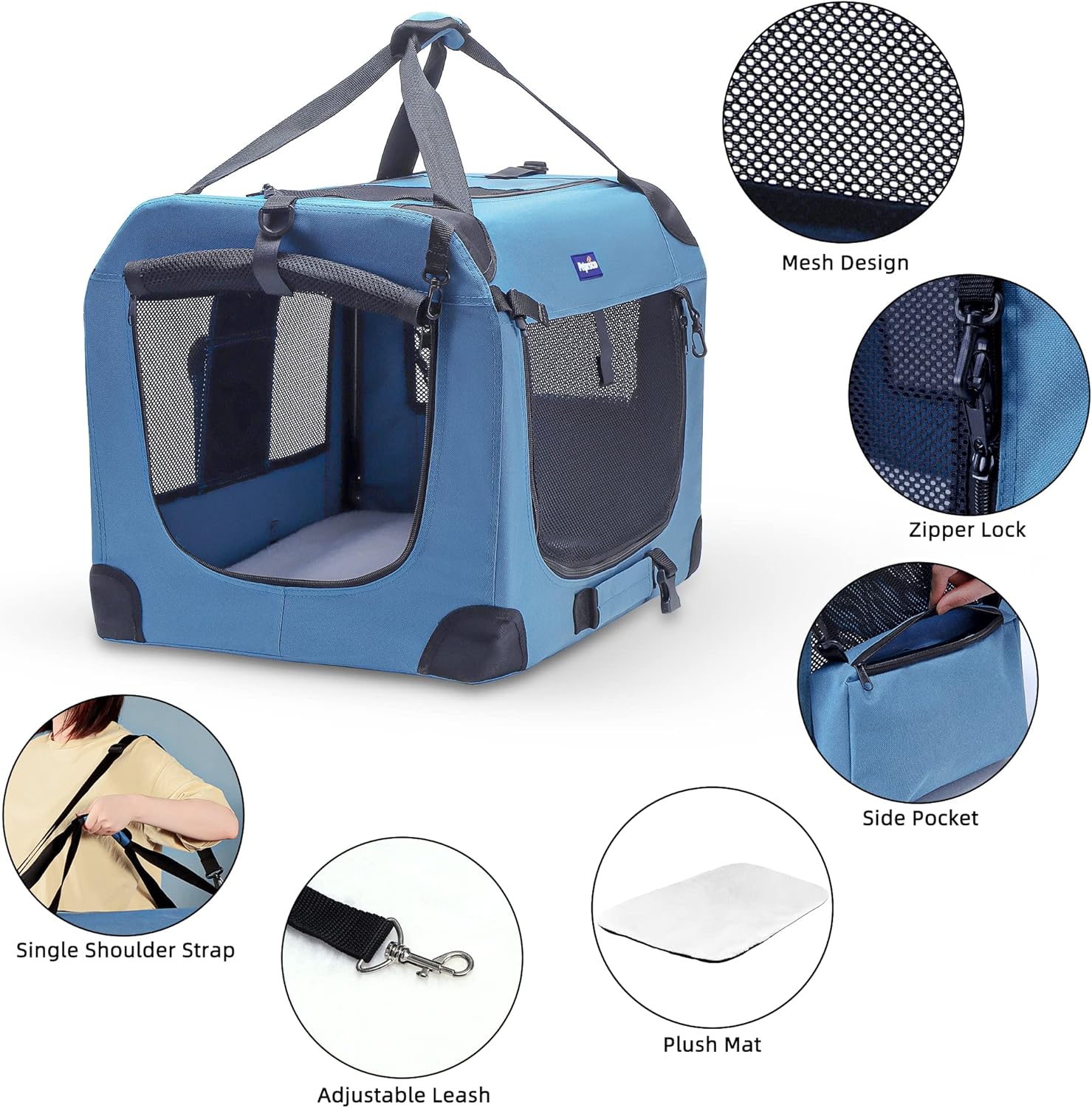 Portable Collapsible Dog Crate - Foldable Backpack Small incelemesi ve fiyatı