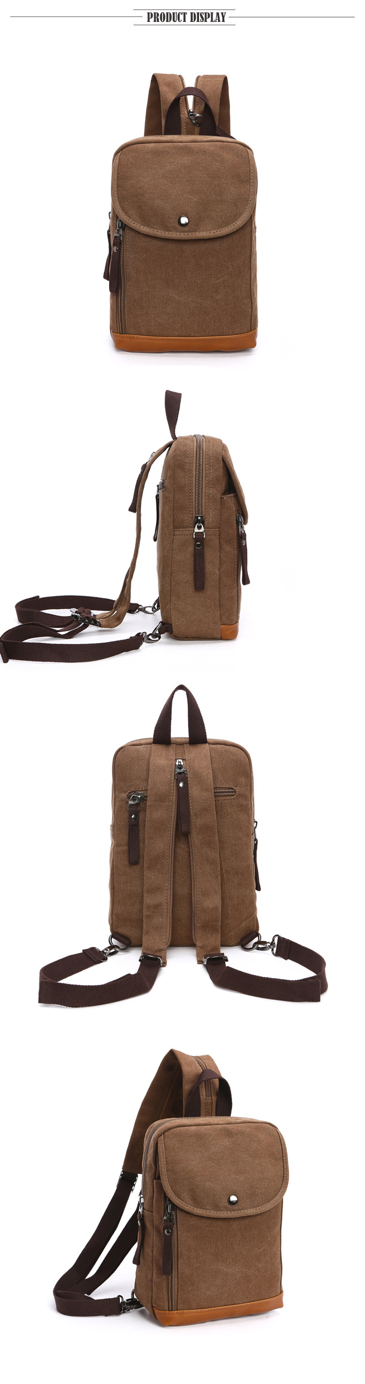 Men's Canvas Mini Backpack Men - Sling Backpack Shoulder incelemesi ve fiyatı