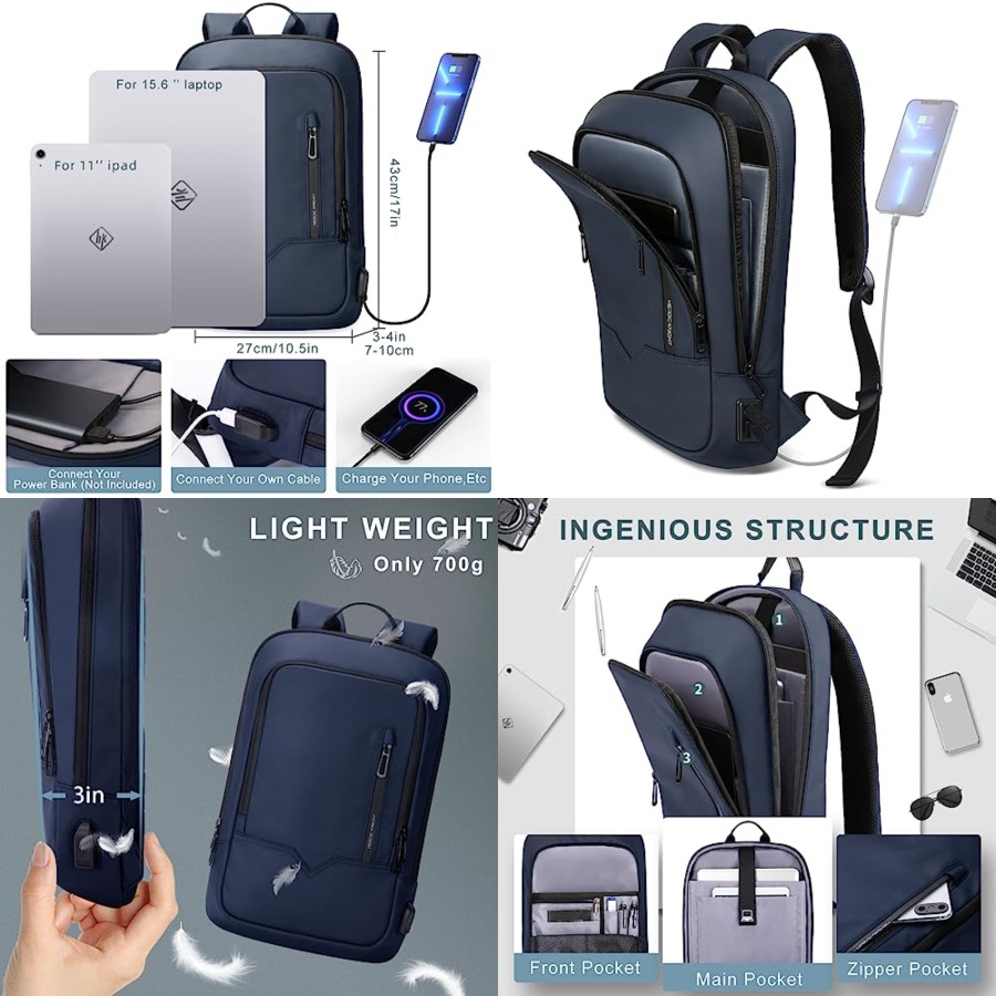 Backpack for Men Business Slim - Travel Backpack Anti Theft incelemesi ve fiyatı