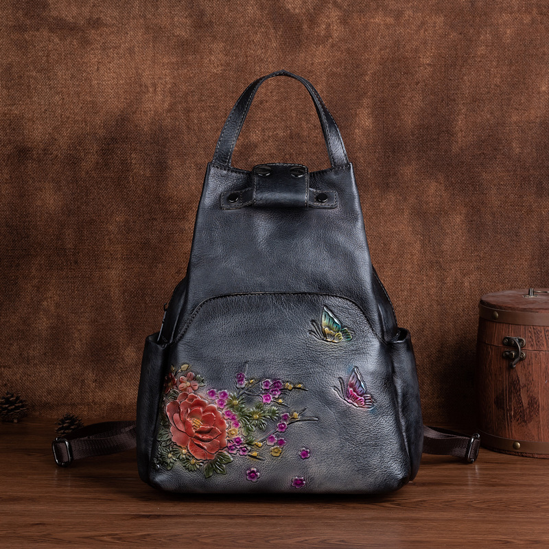 Johnature Genuine Leather Embo - Leather Backpack Vintage incelemesi ve fiyatı