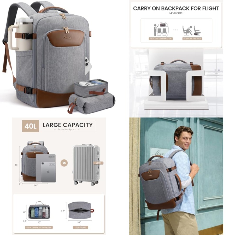 40L Travel Backpack for Women  - Laptop Backpack 15.6 incelemesi ve fiyatı