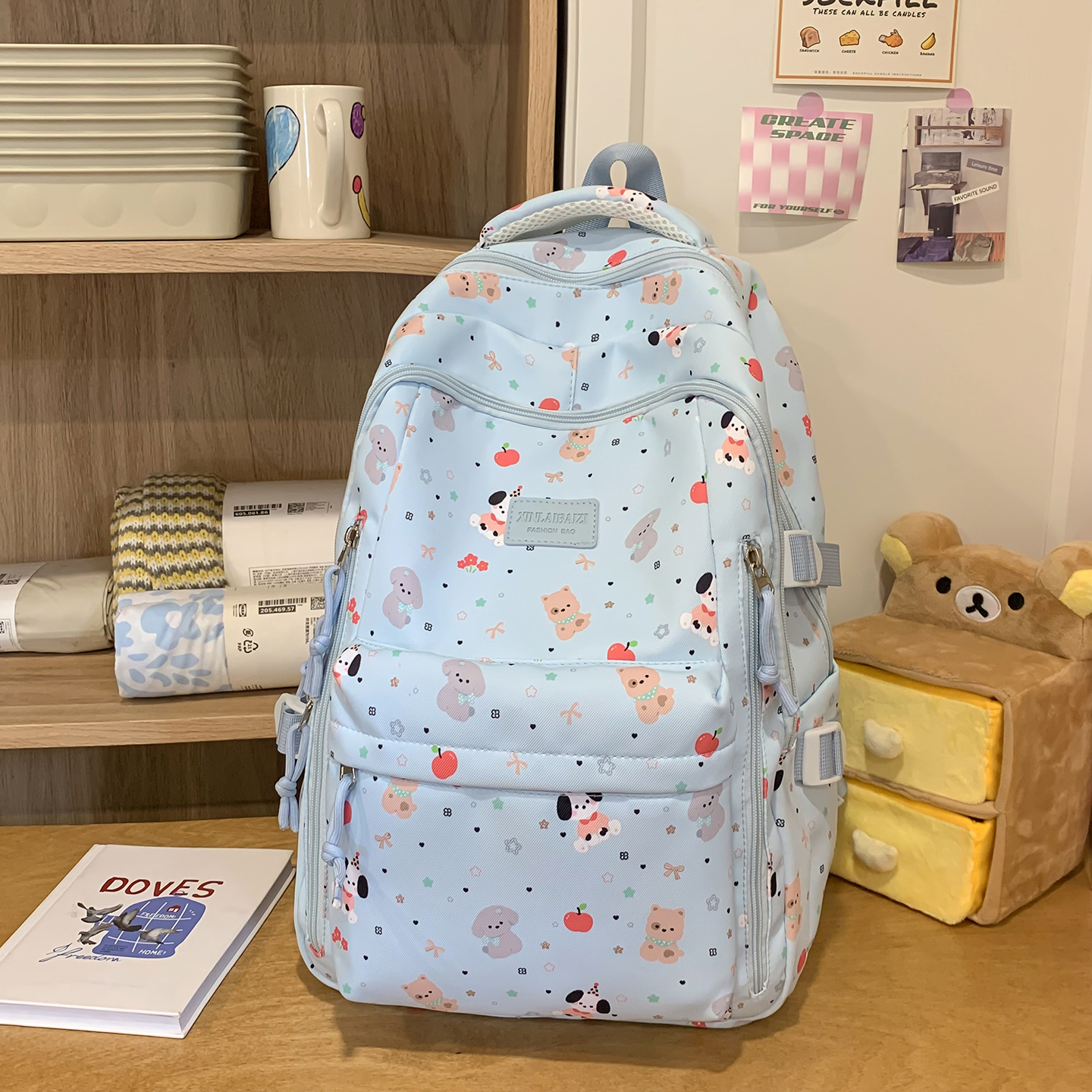 Cute Animal Print Backpack Wom - School Backpack Teen incelemesi ve fiyatı