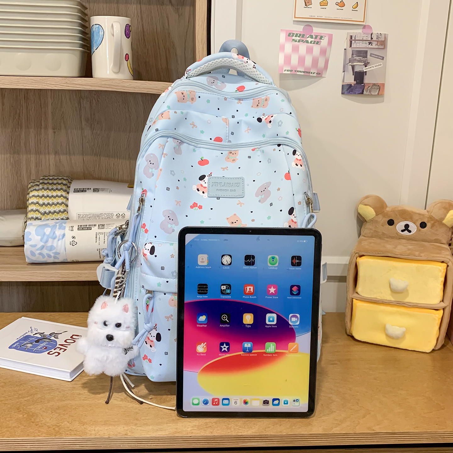 Cute Animal Print Backpack Wom - School Backpack Teen incelemesi ve fiyatı