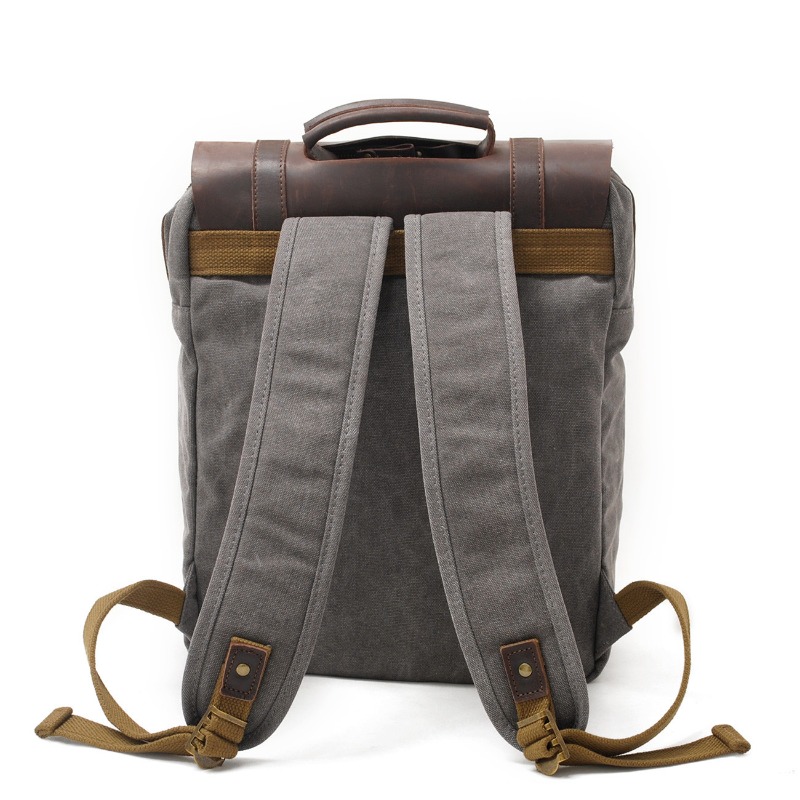 Military Canvas Leather Backpa - Rucksack Military Style incelemesi ve fiyatı