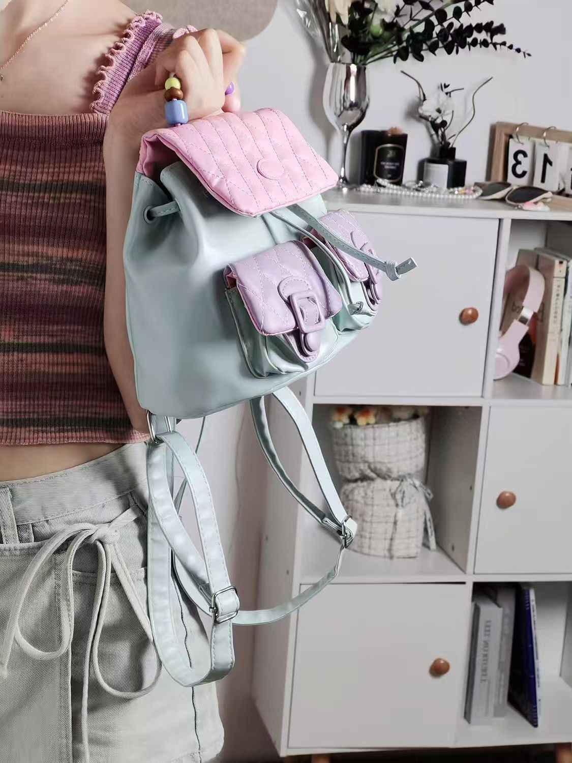 JIAERDI Sweet Cute Y2k Mochila - Leather Backpack Vintage incelemesi ve fiyatı