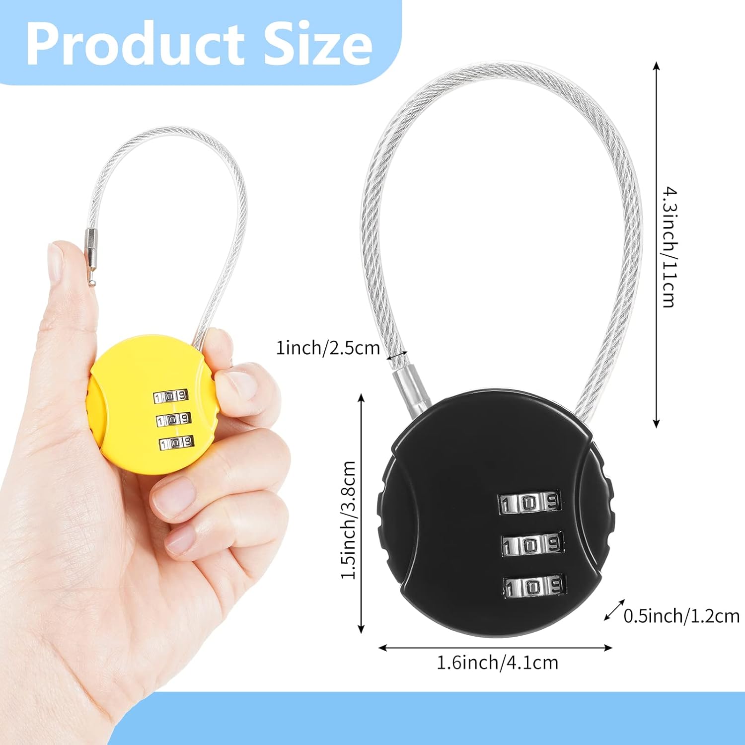 8 Pack Combination Wire Lock 3 - Backpack Lock Combo incelemesi ve fiyatı