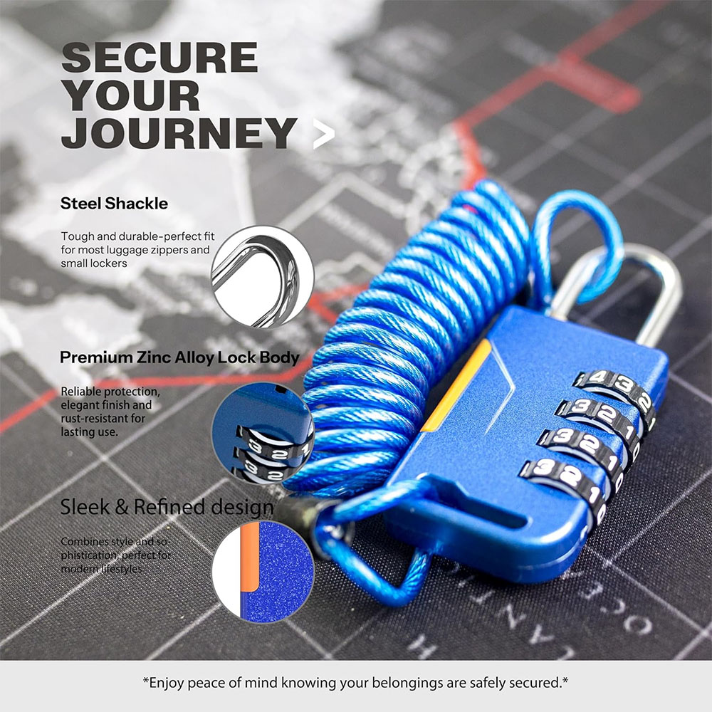 4 Digit Combination Padlock wi - Travel Backpack Anti Theft incelemesi ve fiyatı