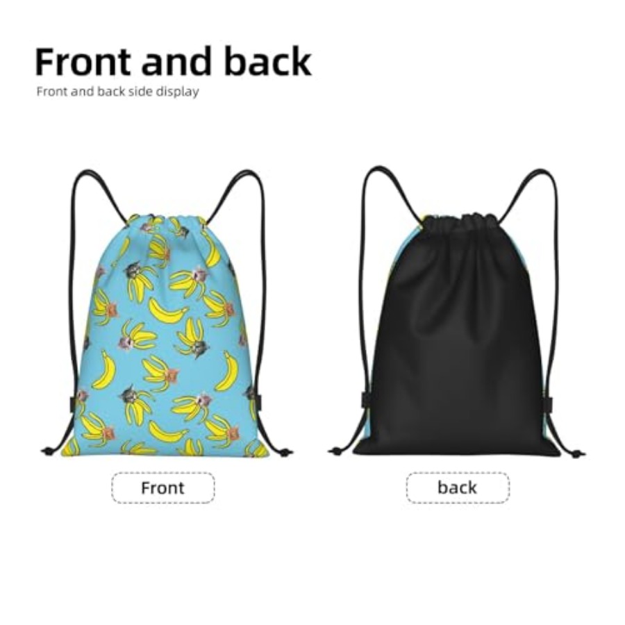 Funny Cat Banana Bananas Draws - Drawstring Gym Bag incelemesi ve fiyatı